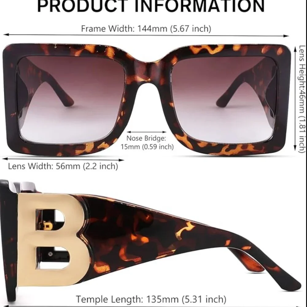 🎉Back in Stock!! Trendy 2024 Oversized Square Sunglasses